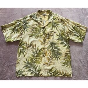 Tommy Bahama Mens Vintage Tag 100%‎ Silk Button Shirt Short Sleeve Size XL